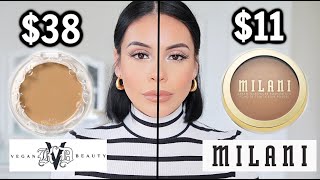 DUPE ALERT: MILANI CREAM TO POWDER FOUNDATION VS KVD VEGAN BEAUTY GOOD APPLE FOUNDATION...WOW 😳 screenshot 1