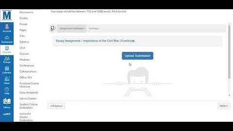 Video Demonstration of Submitting Assignments in Canvas