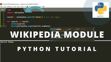 Python Wikipedia Module tutorial