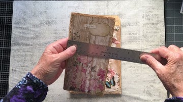 Altered file folder pocket w/journal