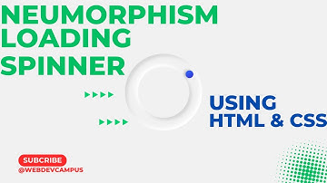 Neumorphism Loading Spinner Animation using HTML & CSS | Website Loading Animation