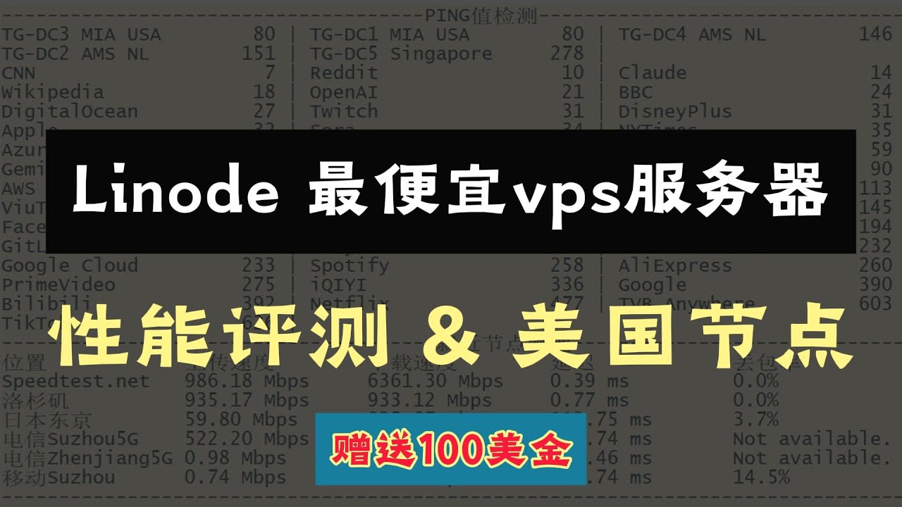 【vps服务器推荐2026】Linode服务器性能评测，支持按量付费，送100美金赠金