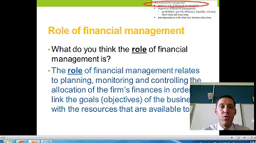 What is the major role of financial management?