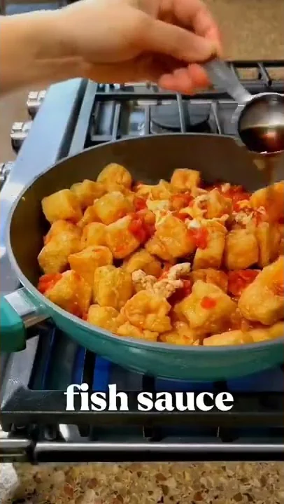 Fried Tofu Stir Fry with Ground Chicken, Egg & Basil