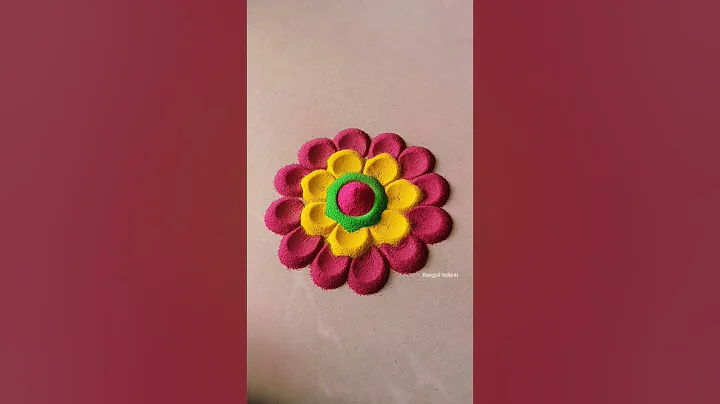 Easy Rangoli tips and tricks for beginners #shorts #rangoli #art #asmr #ytshorts #youtubeshorts