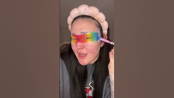 🪳🎀 THE TAPE RIP 😩 pride month makeup !!!