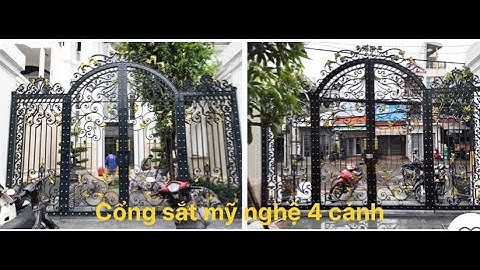 Cổng Sắt Mỹ Nghệ 4 Cánh Tại TP Hồ Chí Minh | Mẫu Cổng Sắt Mỏ Bi Rèn Thủ Công | Cửa Sắt 4 Cánh Đẹp
