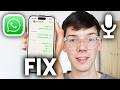 How To Fix WhatsApp Microphone Not Working - Fulll Guide