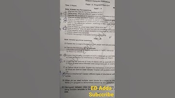 Computer Applications Previous Question paper Ou University Telngana//#B.sc,B.com.B.A