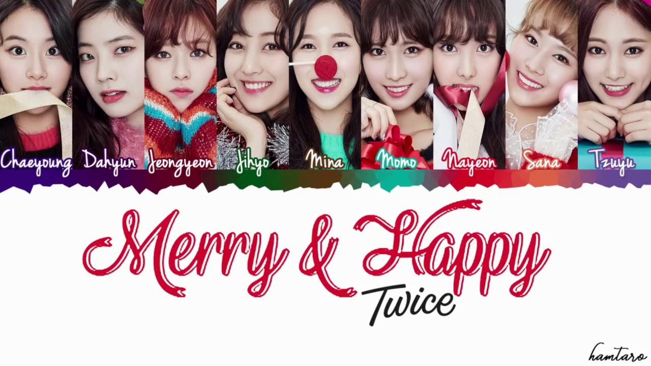 Twice Merry Happy Karaoke W Lyrics Youtube