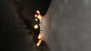 High Res Asteroid collision with the moon! (Over 2 Million Particles!)