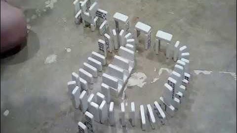 Time lapsed domino set up.