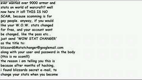 WOW stat changer, NO scam 100% free & working