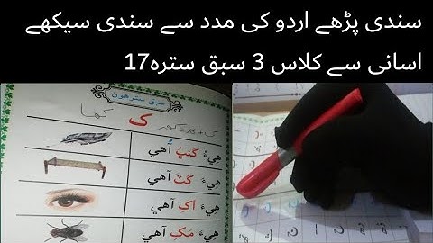 sindhi book class 3 chapter 17|basic sindhi language learning|asan sindhi |basic sindhi alphabet