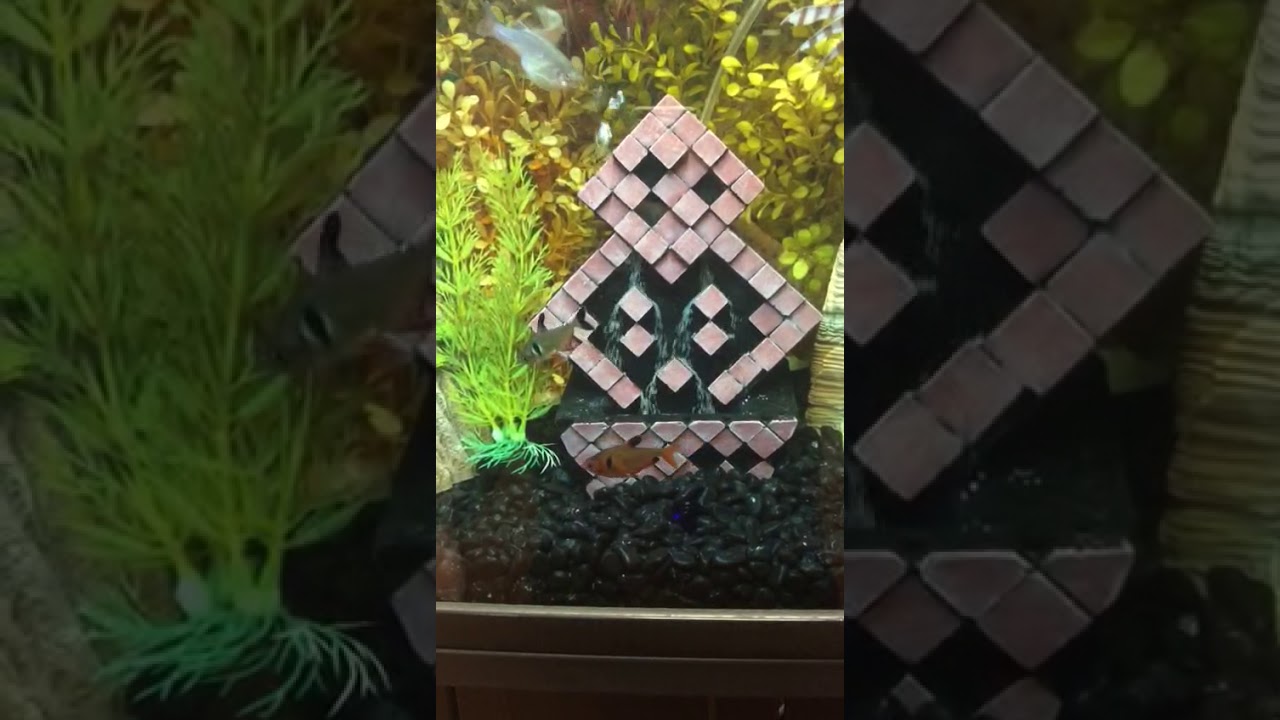 Statue Sand Air Fountain Waterfall Aquarium Fish Tank Ornament