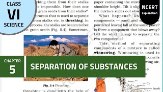 NCERT Class 6th chapter 5th: Separation of Substances