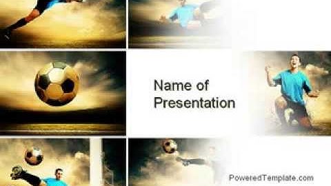 Soccer Collage PowerPoint Template by PoweredTemplate.com