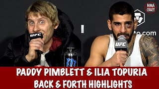 Paddy Pimblett vs. Ilia Topuria back & forth Post Fight Highlights