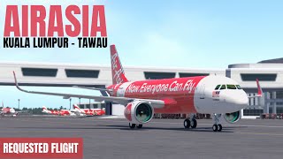 AirAsia A320 Kuala Lumpur - Tawau | X -Plane 11