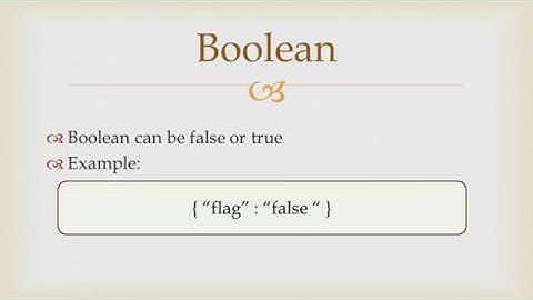 08 Boolean datatype in json