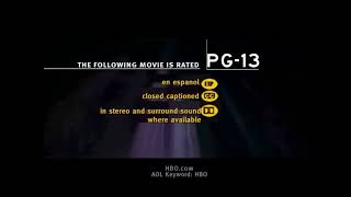 Hbo Rated Pg-13 Bumper February 1, 2002-March 2, 2006