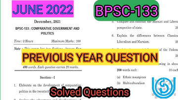 BPSC-133  previous year question | June 2022 | Solved