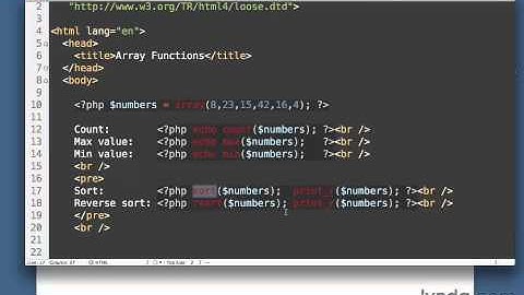 033  Функции массивов  (Lynda.com) Изучаем php