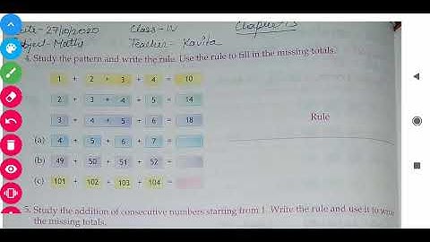 Class 4 ... Chapter 13 ( Part 3 ) Pattern 27 October 2020