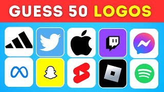 Guess The Logo in 3 Seconds | 50 Famous Logos | Logo Quiz 2024