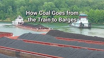 Moving Coal from Train to River Barge
