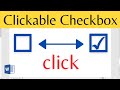 How to create Checklist in Word with clickable checkbox [2021]