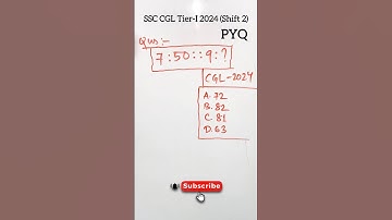 Number Analogy PYQ SSC CGL | #shorts #youtubeshorts #trending #ssccgl #viral