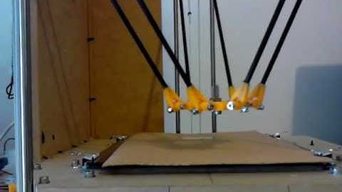 Rostock 3D Printer first movement