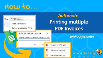 How to | Print Multiple Invoices | Google Sheets to PDF | Apps Script