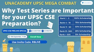 Why Test Series are Important for your UPSC CSE Preparation | 19th Sept @11 AM | Use Code - RBLIVE