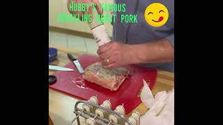 Hubby’s Famous  Crackling roast pork
