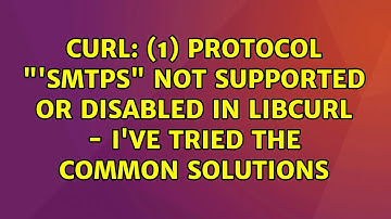 curl: (1) Protocol "