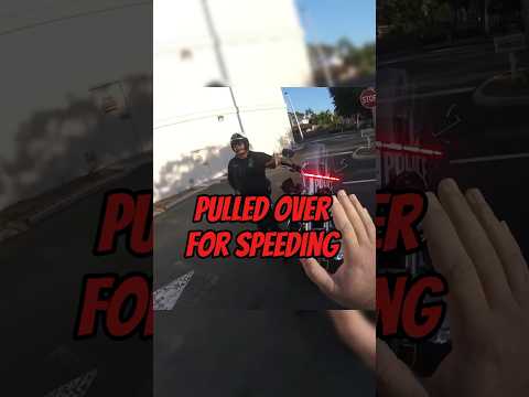 MOTORCYCLE COP CAUGHT HIM SPEEDING 