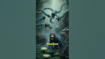 Numerous of Snakes attack a monkey #rescueanimals #ai #monkey #snakes