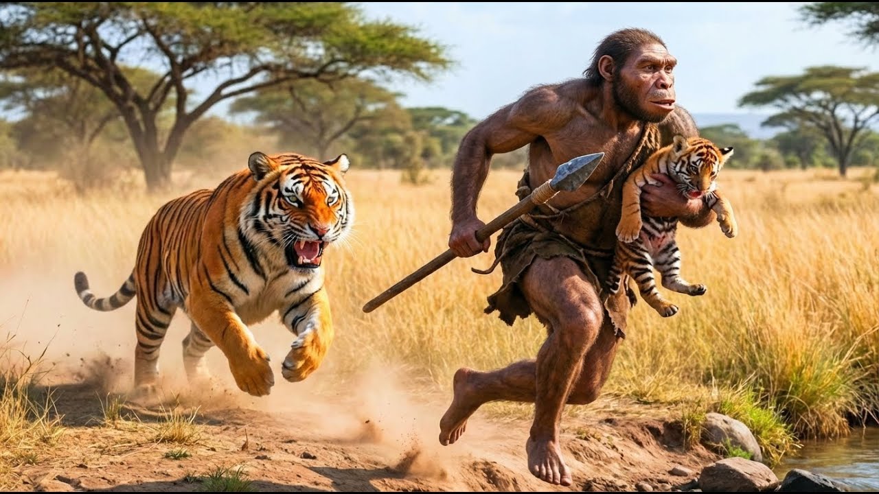 Predators Of Humans Life 5.6 Million Years Ago | Prehistoric Humans Fighted Predators - YouTube