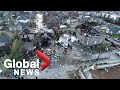 Nashville tornado: Drone footage shows incredible path of destruction and damage