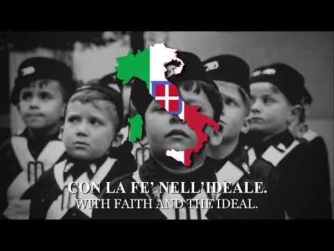 Giovinezza Youth Anthem Of The National Fascist Party RARE VERSION LYRICS