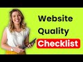 Website Quality Checklist: 5 Tips to Ensure Your Website Attracts Clients!