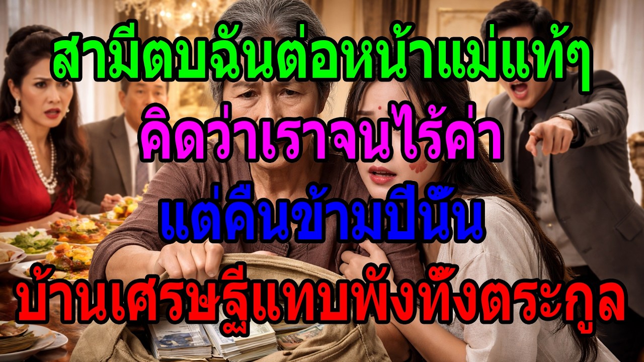 สามีตบฉันต่อหน้าแม่แท้ๆ คิดว่าเราจนไร้ค่า แต่คืนข้ามปีนั้น บ้านเศรษฐีแทบพังทั้งตระกูล