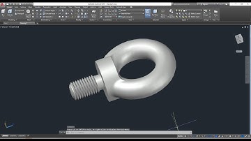 Autocad 3D, how to drawing ring bolt, eye bolt