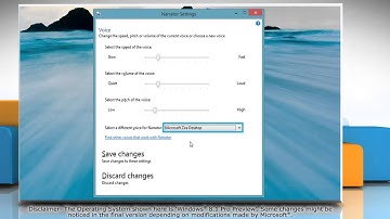 Windows® 8.1: Change the Narrator voice