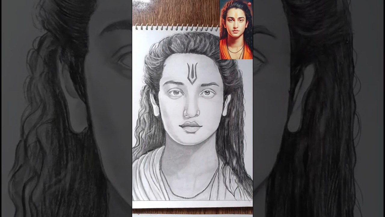 Ram ji real photo drawing 🚩🙏/complete work/jay shree ram 