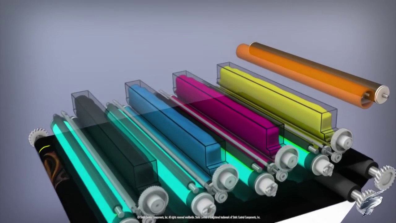 COMO FUNCIONA UNA IMPRESORA LASER DE COLOR - YouTube