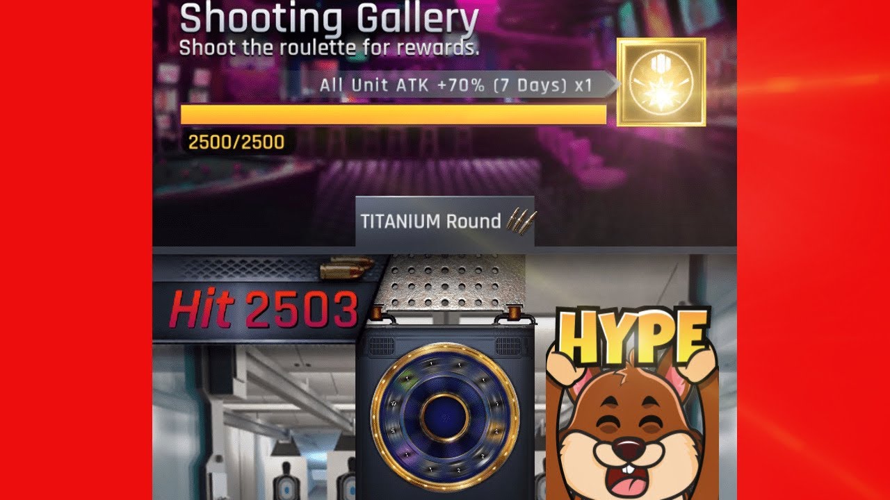 Gunship Battle Crypto Conflict 2500 titanium shooting gallery shot rewards