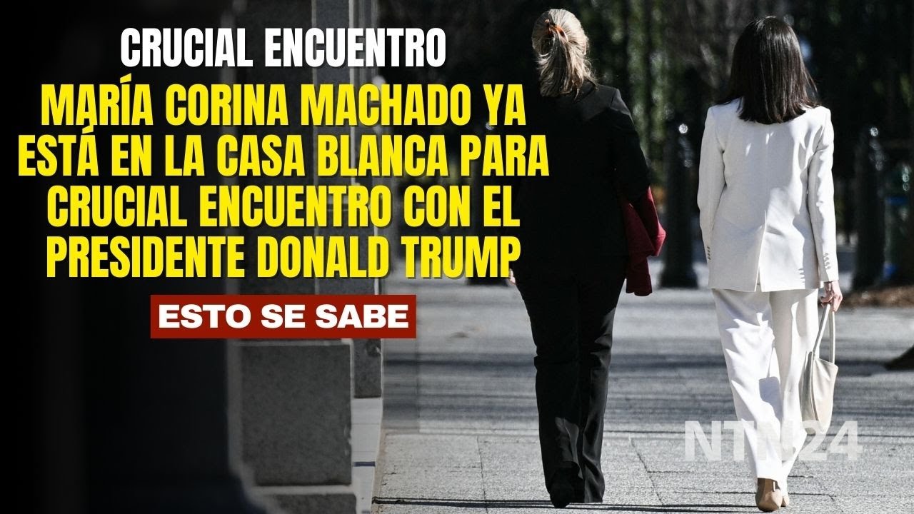 María Corina Machado ya está en la Casa Blanca para crucial encuentro con el presidente Donald Trump